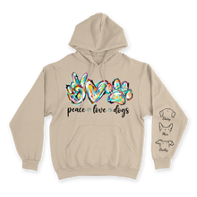 Load image into Gallery viewer, Peace, Love &amp; Dogs - Custom Hoodie