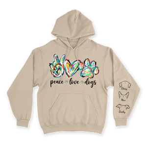 Peace, Love & Dogs - Custom Hoodie