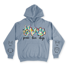 Load image into Gallery viewer, Peace, Love &amp; Dogs - Custom Hoodie