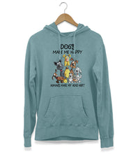 Load image into Gallery viewer, Dogs Make Me Happy Hoodie (Unisex)